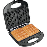 Salton 3-In-1 Pocket Sandwich Maker, Belgian Waffle Maker, and Electric Grill with Non-Stick Removable Dishwasher-Safe Plates, Indicator Lights, Cord Wrap and Upright Storage (SM1543)