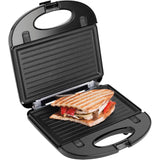 Salton 3-In-1 Pocket Sandwich Maker, Belgian Waffle Maker, and Electric Grill with Non-Stick Removable Dishwasher-Safe Plates, Indicator Lights, Cord Wrap and Upright Storage (SM1543)