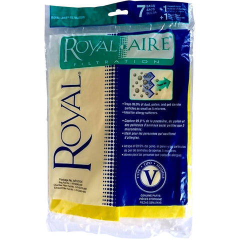 PAPER VACUUM BAGS - ROYAL V - PKG/7+1