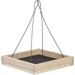 Hanging Wooden Tray Bird Feeder - 1.6 lb Capacity