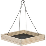 Hanging Wooden Tray Bird Feeder - 1.6 lb Capacity