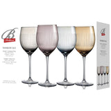 Set of 4 Wine Glasses, Assorted Colours