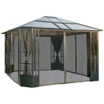 10' x 12' Savion Polycarbonate Gazebo - with Mosquito Net
