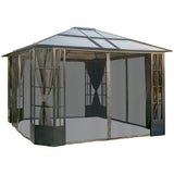 10' x 12' Savion Polycarbonate Gazebo - with Mosquito Net