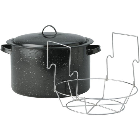 11 Quart 7 Jar Black Enamel Canner