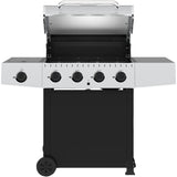 Flame 4 Burner Propane BBQ - 40,000 BTU with Side Burner