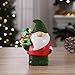 Mr. Christmas Mini Ceramic Figures 5" - Gnome Christmas Decoration, Green