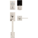 San Clemente / Halifax SmartCode Electronic Handleset - with Keypad, Satin Nickel