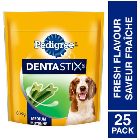 Denta Stix Dog Treats - Fresh, 25 Pack