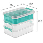 STERILITE 14261 14138606 Layer Stack & Carry Box, 10-5/8", Clear