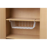 15" White Wire Undershelf Basket