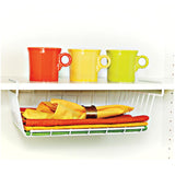 15" White Wire Undershelf Basket