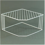10" White Wire Corner Shelf