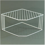 10" White Wire Corner Shelf