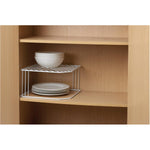10" White Wire Corner Shelf