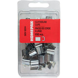 Metal Clothesline Clips - 100 Pack