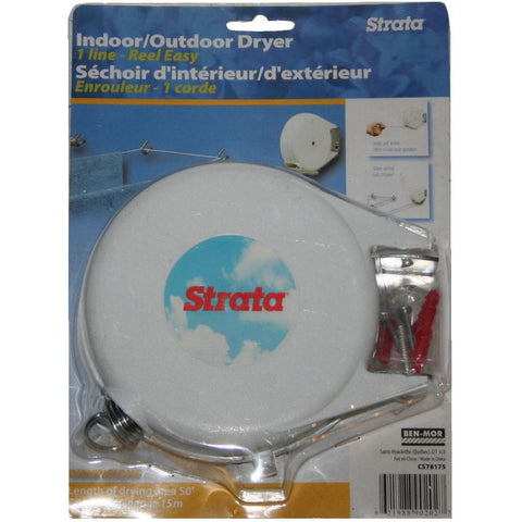Strata Heavy Duty Indoor Dryer, 50-Feet Line Drying with Retractable Reel