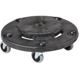 Rubbermaid Commercial RCP264000BK Products Brute Round Twist on/Off Dolly, 250lb Capacity, 18Dia x 6 5/8H, Black