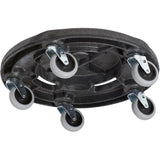 Rubbermaid Commercial RCP264000BK Products Brute Round Twist on/Off Dolly, 250lb Capacity, 18Dia x 6 5/8H, Black