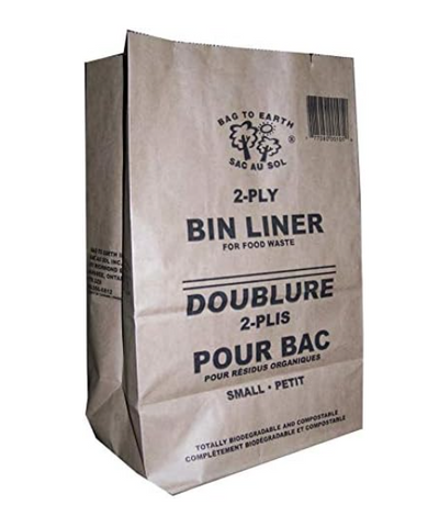 10 Pack 5.5L Small Unlined Paper Compost Bags