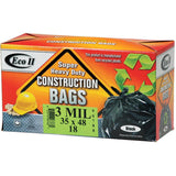 18 Pack 35 inch(s) x 48 inch(s) 3.0 Mil Black Heavy Duty Garbage Bags
