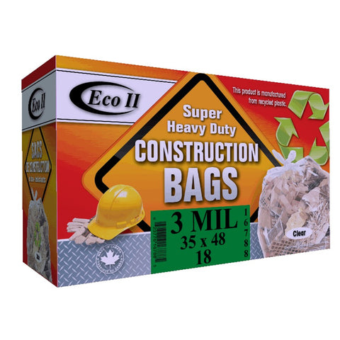 18 Pack 35 inch(s) x 48 inch(s) 3.0 Mil Clear Heavy Duty Garbage Bags