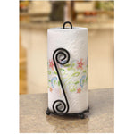 Spectrum Diversified Scroll Paper Towel Holder, Black