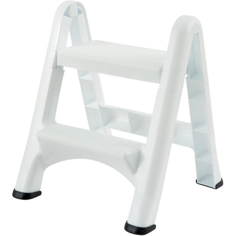 Rubbermaid EZ Step Folding Stool, 2-Step, White