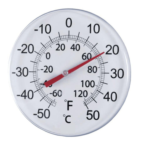 12 inch(s) Black/White Dial Thermometer