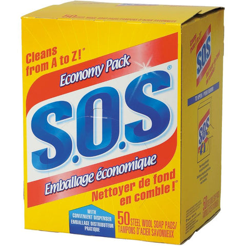 SOS Steel Wool Soap Pads, 50 Count