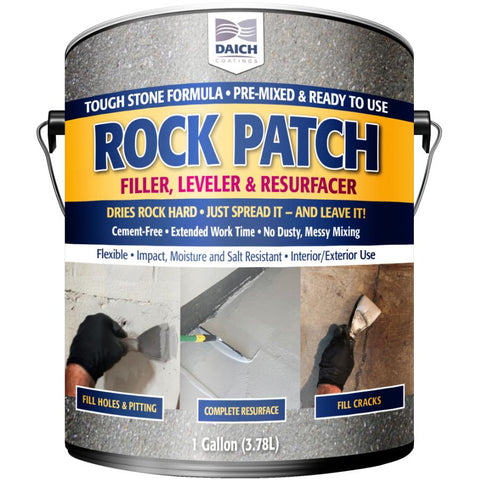 Rock Patch Filler, Leveler & Resurfacer - Grey, 3.7 L