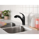 Medina Single Handle Pull-Out Kitchen Faucet - Black