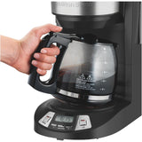 12 Cup Black Basket Coffee Maker