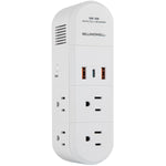 Swivel Power with 6 Outlets - 2 USB & 1 C Charging Ports, White