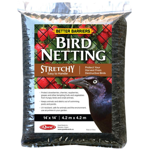 14' x 14' Black Stretchy Bird Netting