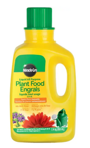 Miracle-Gro 110051 Liquid All Purpose Plant Food 12-4-8 950mL