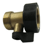 Solid Brass Hose Coupling, with Shut-Off Valve