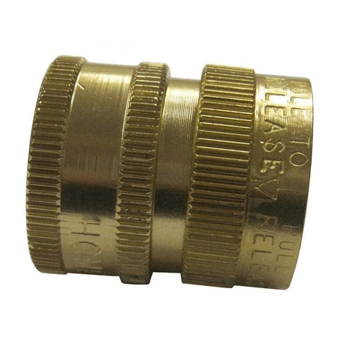 1/2 inch(s) Female Aluminum Quick Connector, with Brass Finish