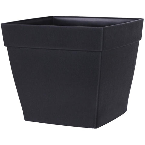 DCN Plastic N361636 Harmony Patio Planter, Black, 16-Inch