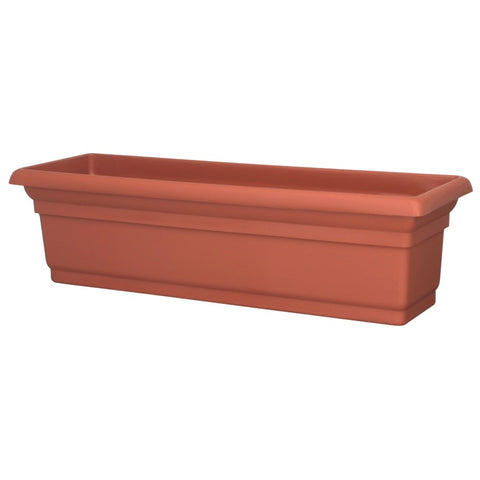 DCN Plastic 4224TC Distinction Window Box, Terra Cotta
