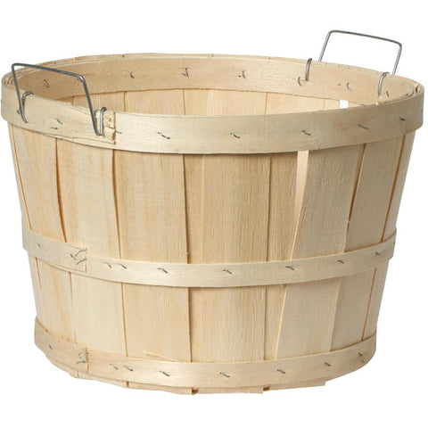 Wooden 1/2 Bushel Basket, with Handles