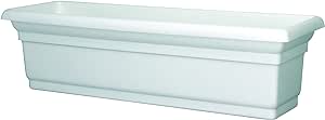 DCN Plastics Distinction Window Box, 24-Inch, White