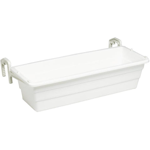 18 inch(s) x 6 inch(s) White Balcony Planter