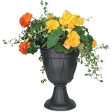 DCN Plastic 1420BK Tall Azura Urn Planter, Black