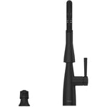 Raya Single Handle Pull-Down Kitchen Faucet - with Industrail Spring , Matte Black