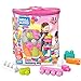 Mega Bloks First Builders Big Building Bag Building Set, 80 big building blocks and 1 pink storage bag, develops creativity and imagination, toy gift set for ages 1-5