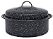 Granite Ware 3 lb. Capacity Covered Round Roaster, Speckled Black Enamel on Steel