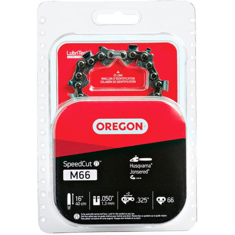 Oregon SpeedCut Saw Chain 16 in. 0.050 Gauge 0.325 in. Narrow Kerf Chainsaw Chain, 66 Drive Links