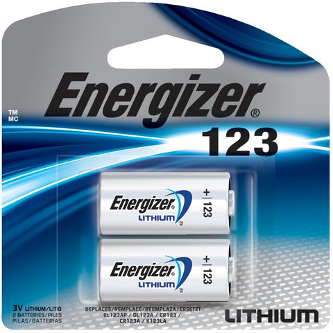 Energizer 123 Lithium 3-Volt Battery, 2-Pack