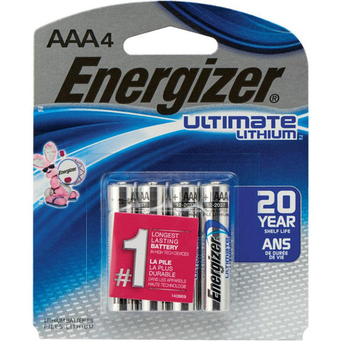 Energizer L92SBP-4 Energizer Ultimate Lithium AAA Battery, 4 Count, 0.04 kg